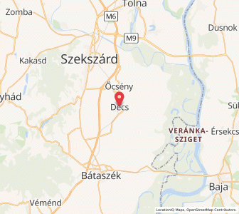 Map of Decs, Tolna
