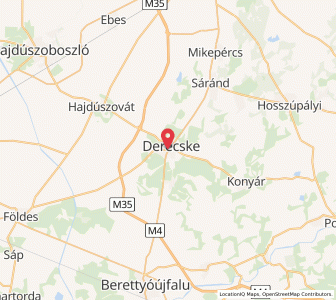 Map of Derecske, Hajdú-Bihar