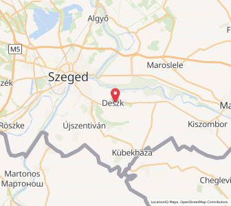 Map of Deszk, Csongrád-Csanád