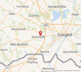 Map of Domaszék, Csongrád-Csanád