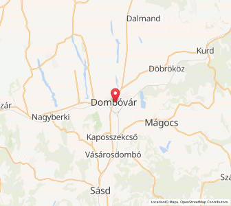 Map of Dombóvár, Tolna