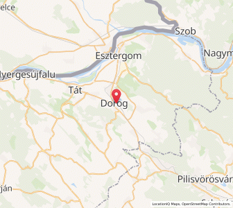 Map of Dorog, Komárom-Esztergom