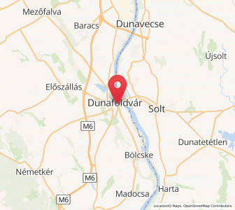 Map of Dunaföldvár, Tolna