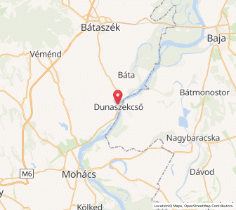 Map of Dunaszekcső, Baranya