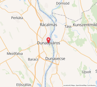 Map of Dunaújváros, Fejér