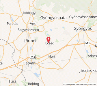 Map of Ecséd, Heves
