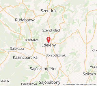 Map of Edelény, Borsod-Abaúj-Zemplén