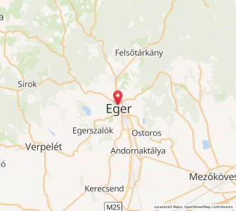 Map of Eger, Heves