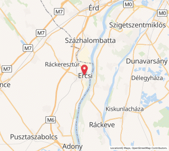 Map of Ercsi, Fejér