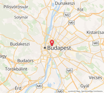 Map of Erzsébetváros, Budapest