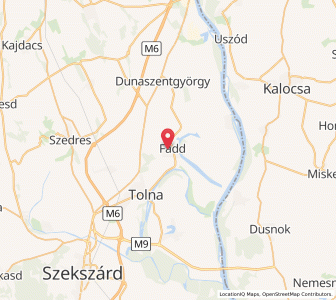 Map of Fadd, Tolna