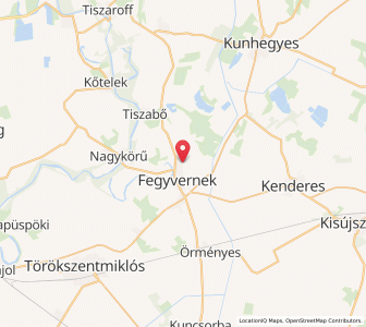 Map of Fegyvernek, Jász-Nagykun-Szolnok