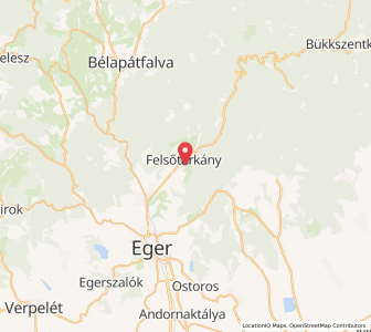 Map of Felsőtárkány, Heves