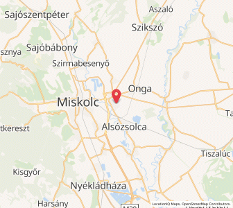 Map of Felsőzsolca, Borsod-Abaúj-Zemplén