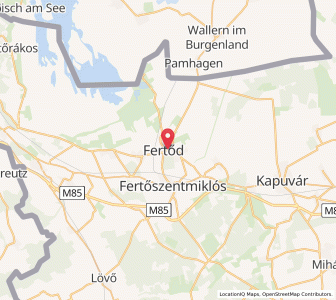 Map of Fertőd, Győr-Moson-Sopron