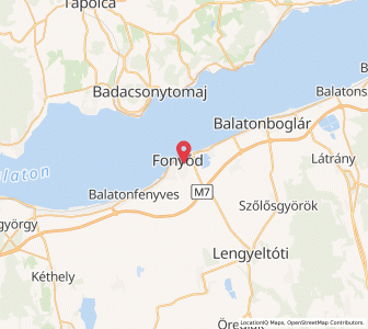 Map of Fonyód, Somogy