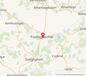 Map of Füzesgyarmat, Békés