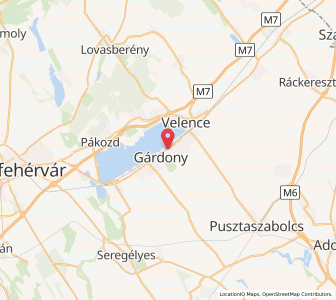 Map of Gárdony, Fejér