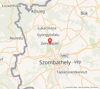 Map of Gencsapáti, Vas
