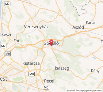 Map of Gödöllő, Pest