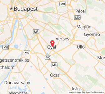 Map of Gyál, Pest