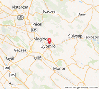 Map of Gyömrő, Pest