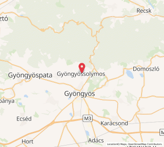 Map of Gyöngyössolymos, Heves