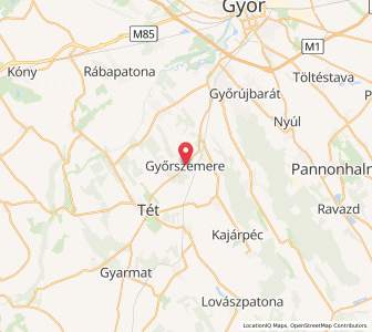 Map of Győrszemere, Győr-Moson-Sopron