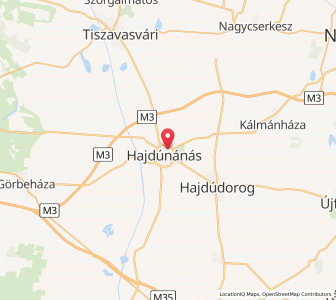 Map of Hajdúnánás, Hajdú-Bihar