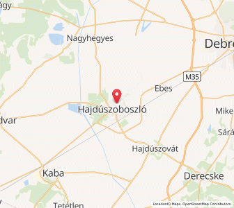 Map of Hajdúszoboszló, Hajdú-Bihar