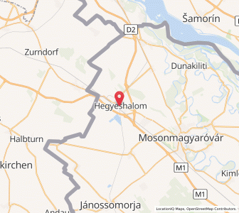Map of Hegyeshalom, Győr-Moson-Sopron