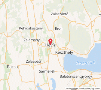 Map of Hévíz, Zala