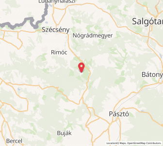 Map of Hollókő, Nógrád