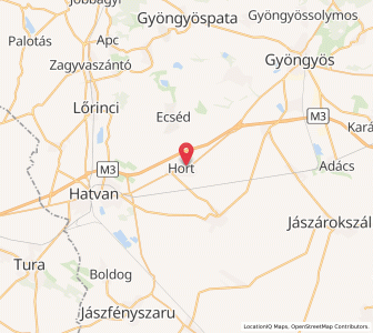 Map of Hort, Heves