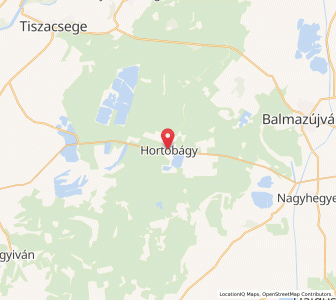 Map of Hortobágy, Hajdú-Bihar