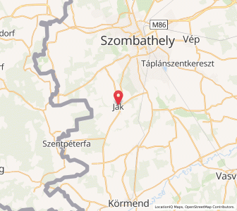 Map of Ják, Vas