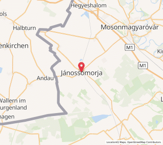 Map of Jánossomorja, Győr-Moson-Sopron