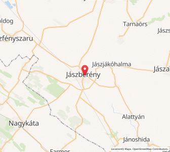 Map of Jászberény, Jász-Nagykun-Szolnok