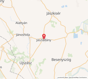 Map of Jászladány, Jász-Nagykun-Szolnok