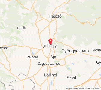Map of Jobbágyi, Nógrád