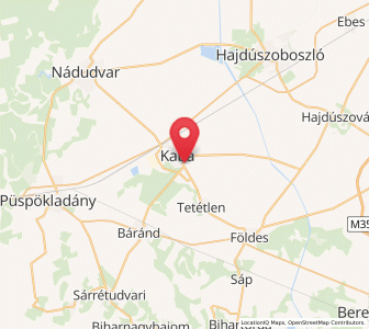 Map of Kaba, Hajdú-Bihar