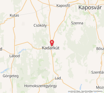 Map of Kadarkút, Somogy