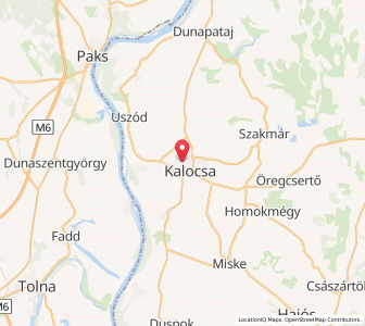 Map of Kalocsa, Bács-Kiskun