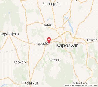 Map of Kaposmérő, Somogy