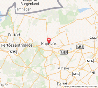 Map of Kapuvár, Győr-Moson-Sopron