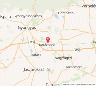 Map of Karácsond, Heves