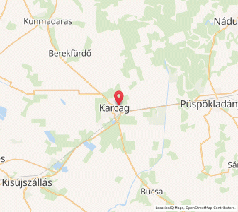 Map of Karcag, Jász-Nagykun-Szolnok