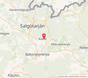 Map of Kazár, Nógrád