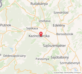 Map of Kazincbarcika, Borsod-Abaúj-Zemplén