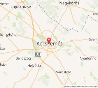 Map of Kecskemét, Bács-Kiskun